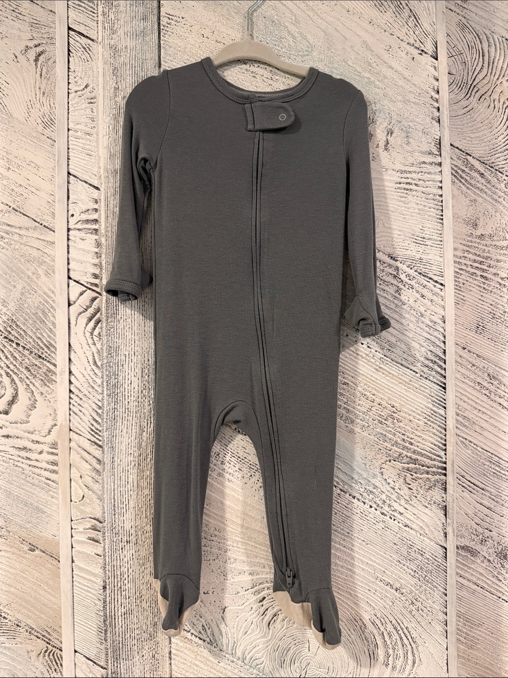 Target Grey Footed Baby One-Piece Zipper Sleepwear